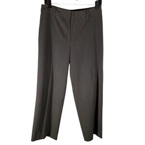 Rafaella Women's Gray Flat Front Cropped Slacks Trousers Career Petite Size‎ 10